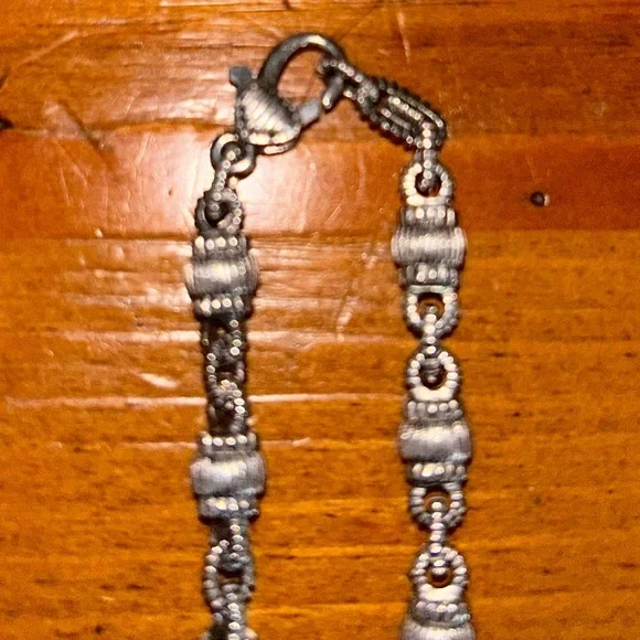 Judith Ripka Sterling Silver Barrel Chain with 18k Gold and Diamond Accents